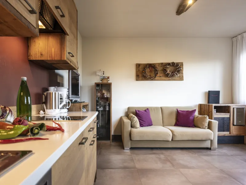 Ferienwohnung Dissertorihof Kaltern Merlot Wohnzimmer