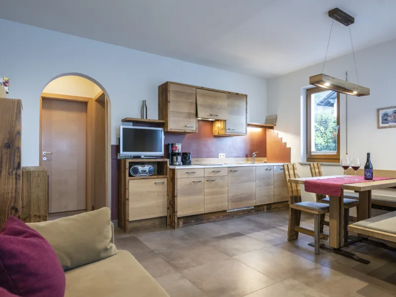 Ferienwohnung Dissertorihof Kaltern Vernatsch Wohnküche
