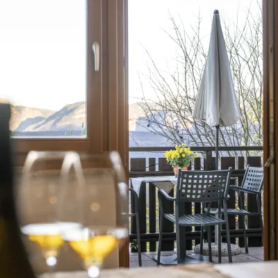 Ferienwohnung Dissertorihof Kaltern Weißburgunder Ausblick