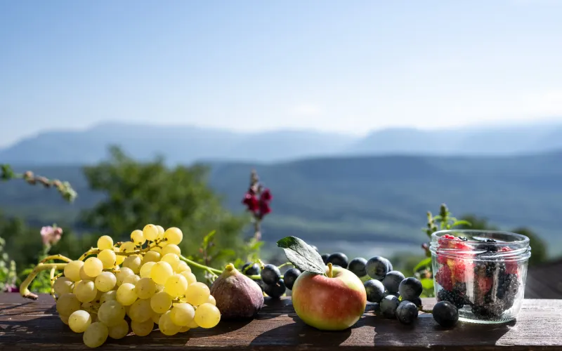 Ausblick und leckere Hofprodukte genießen