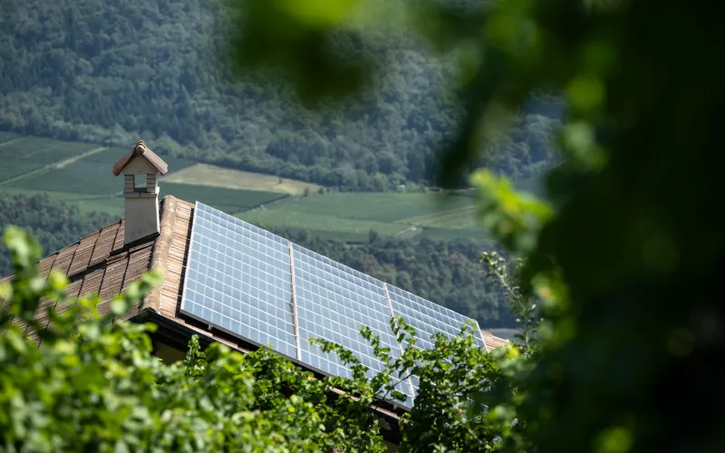 Sostenibilità con il fotovoltaico al Dissertorihof di Caldaro